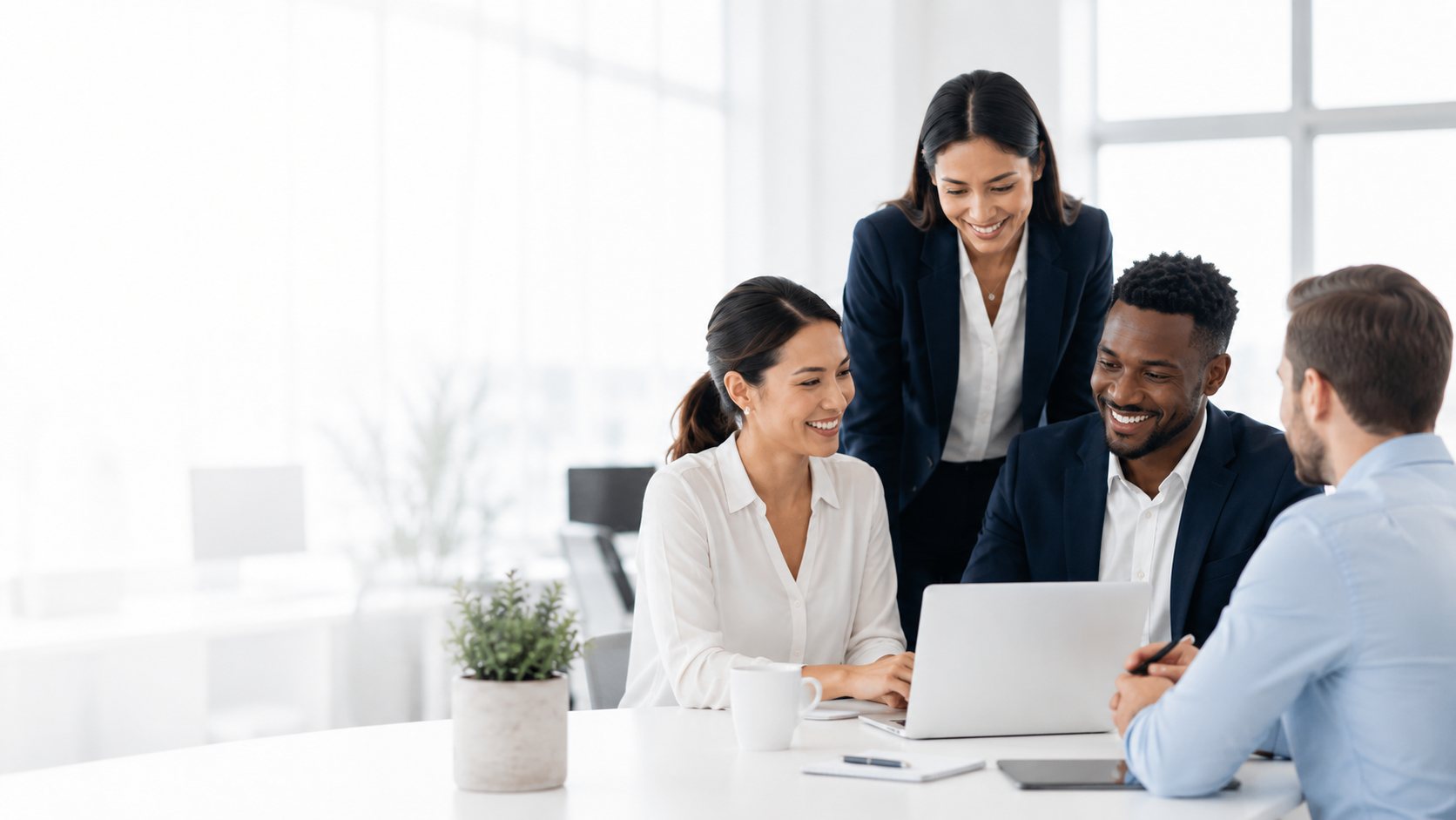 Braithrowe business support team in a bright modern office